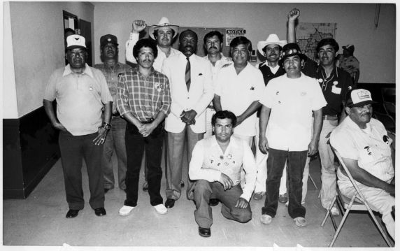 (3282) UFW Members, Cesar Chavez, 1980s.